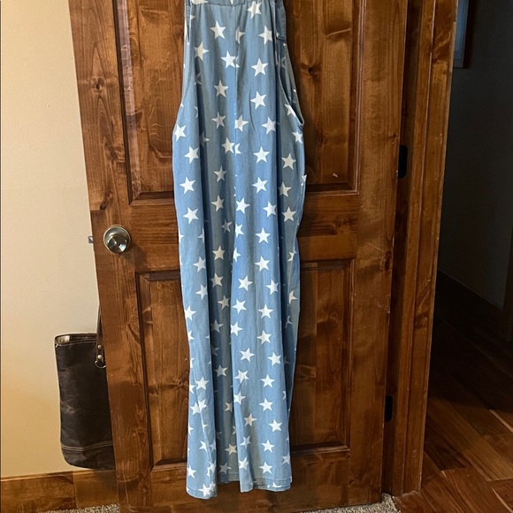 Blue Star Pattern Overalls - Picture 4 of 5